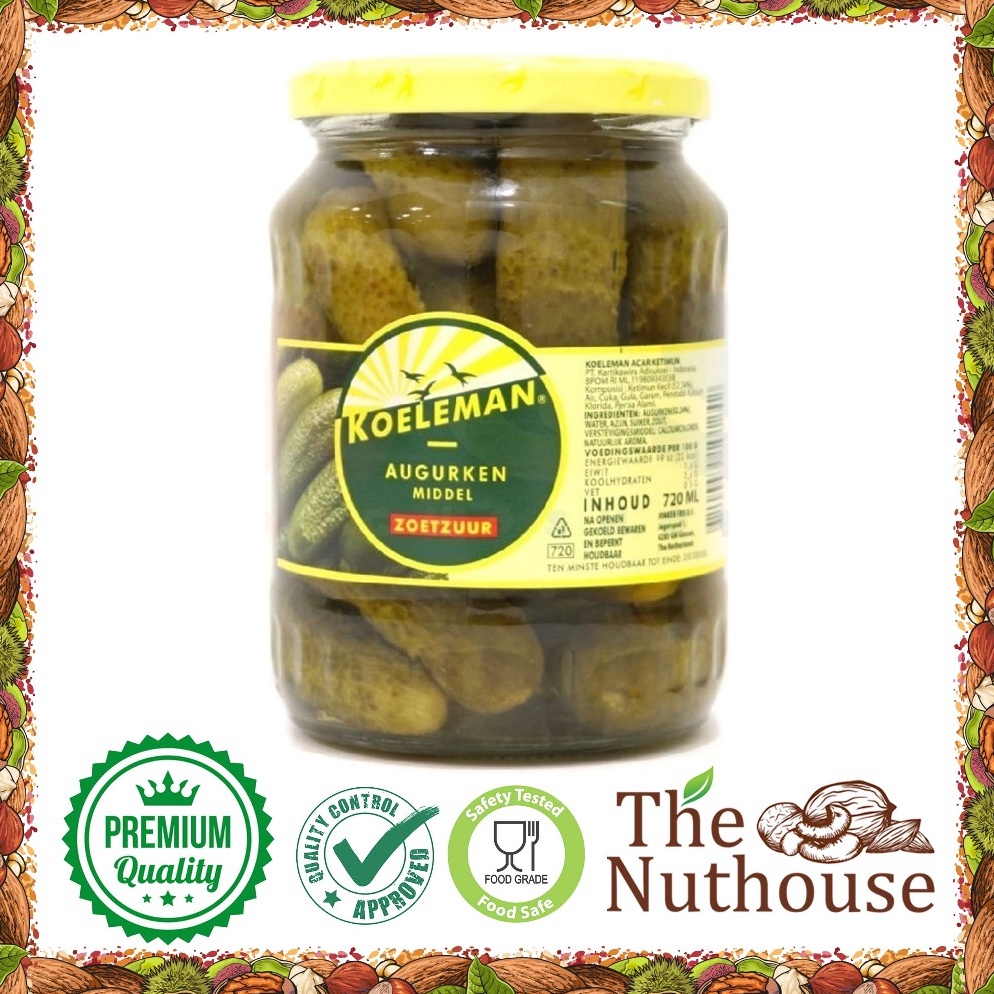 

Baru Koeleman Augurken Middel Zoetzuur Dill Gerkins Pickles Acar Mentimun Timun Botol 72gr HALAL