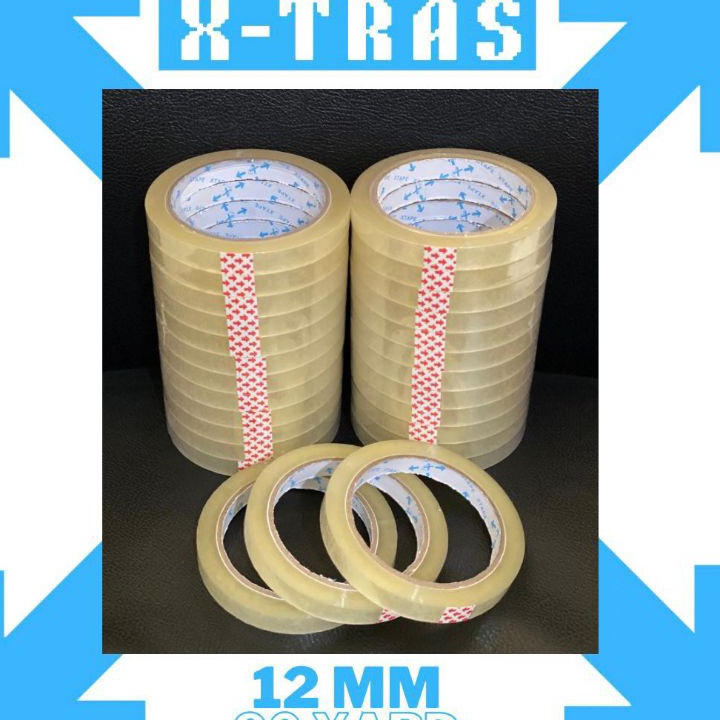 

KI3 Selotip Isolasi Solatip Bening 12 MM 9 Yard 1 slop isi 12 pcs