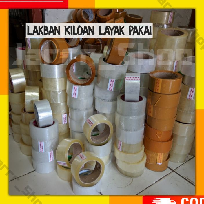

Mega LAKBAN KILOAN 2inch 721Yard CUCI GUDANG KONDISI GOOD JAMIN REKAT KUAT 67pcs perkilo DIJAMIN REKAT DISORTIR ULANG MASIH MULUS Di Jamin Good Lakban Solasi Solatip Kiloan