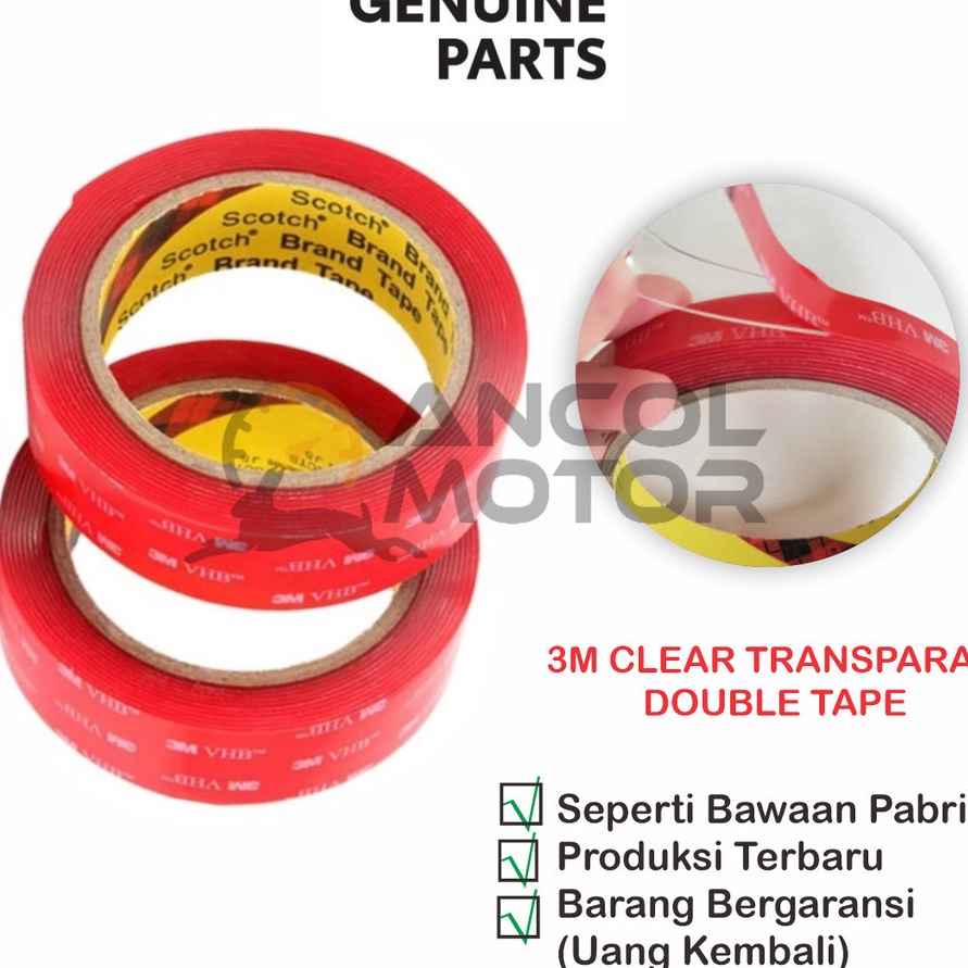 

Gila Double Tape 3M Clear Tranparant Lem Kaca Bening Dobel Perekat Dua Sisi Wateroof