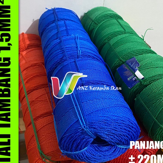 

KP8 Tali tambang Pe tali tambang nilon tali tampar ukuran kecil 15mm per roll panjang 22 meter