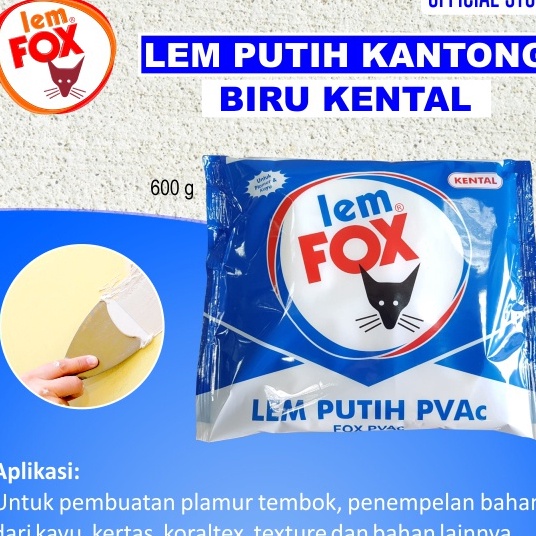 

KF7 Lem Fox PVAc Biru Kental Kantong 6 Gram Lem Putih Kantong Biru