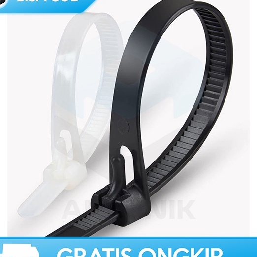 

HJ6 KABEL ORGANIZER REUSABLE KABEL TIES ZIPPER 1 PCS TALI PENGAIT NILON