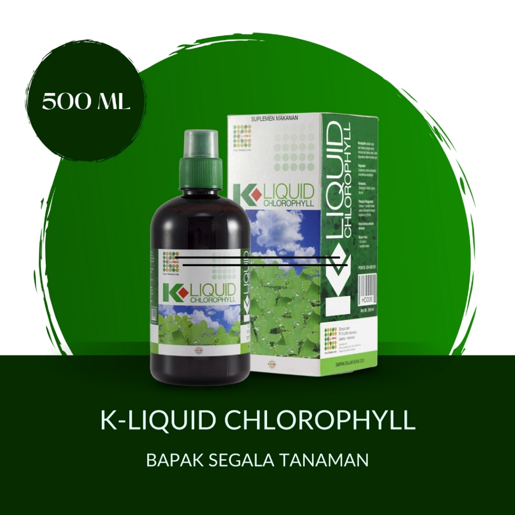 K-Liquid Chlorophyll K-Link 500ml Original | Klorofil Asli BPOM Splemen Klorofil