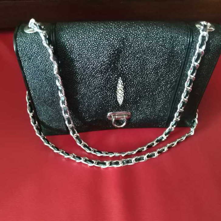 tas kulit wanita asli ikan pari