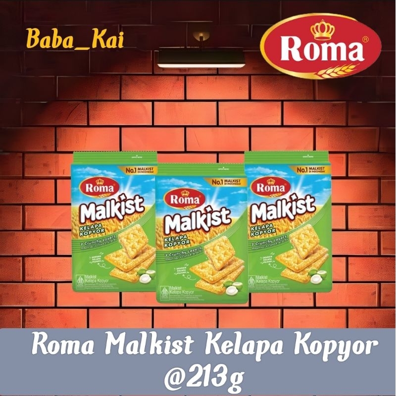 

Roma Malkist Kelapa Kopyor 213g