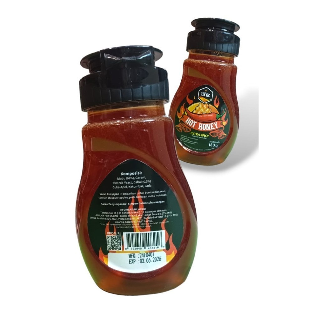 

MADU LINK - Hot Honey Extra Spicy Madu Pedas 150gr