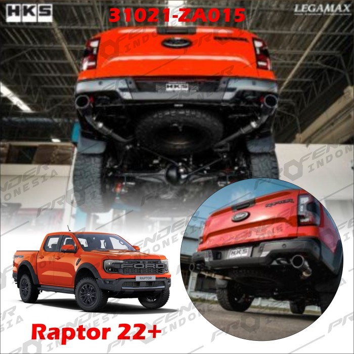 Aksesoris Muffler Exhaust Knalpot HKS - FORD - RANGER RAPTOR NEXT GEN 22+ - Legamax (Dual Carbon Tai
