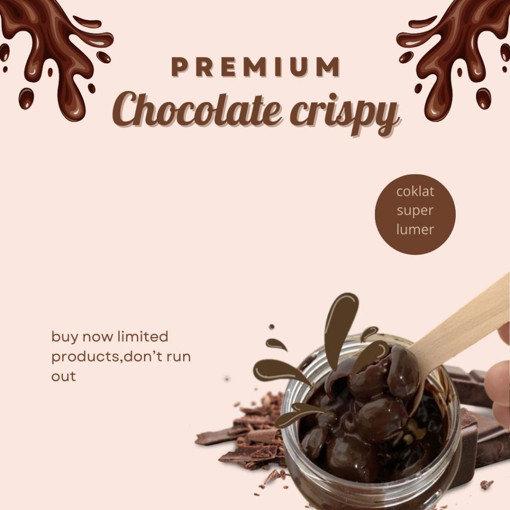 

PREOMO Chocojar / Chocojar Coklat Crispy / Coklat Leleh Dalam Jar Murah