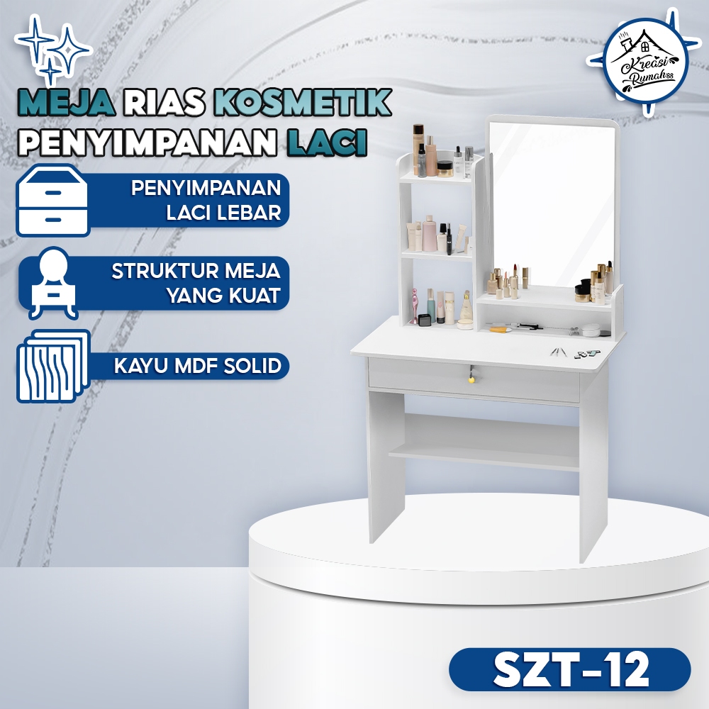 Meja Cermin Minimalis Meja Rias Minimalis Meja Rias Aesthetic Minimalis Meja Rack Kosmetik