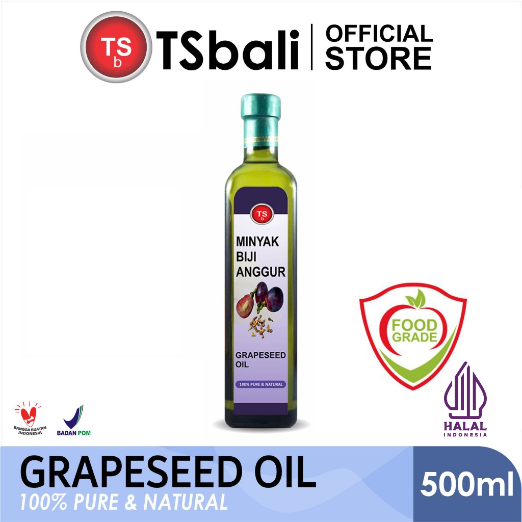 

BUY 2 GET 1 FREE ! TSb Minyak Biji Anggur / Grapeseed Oil - Food Grade Unrefined Cold Pressed 500ml