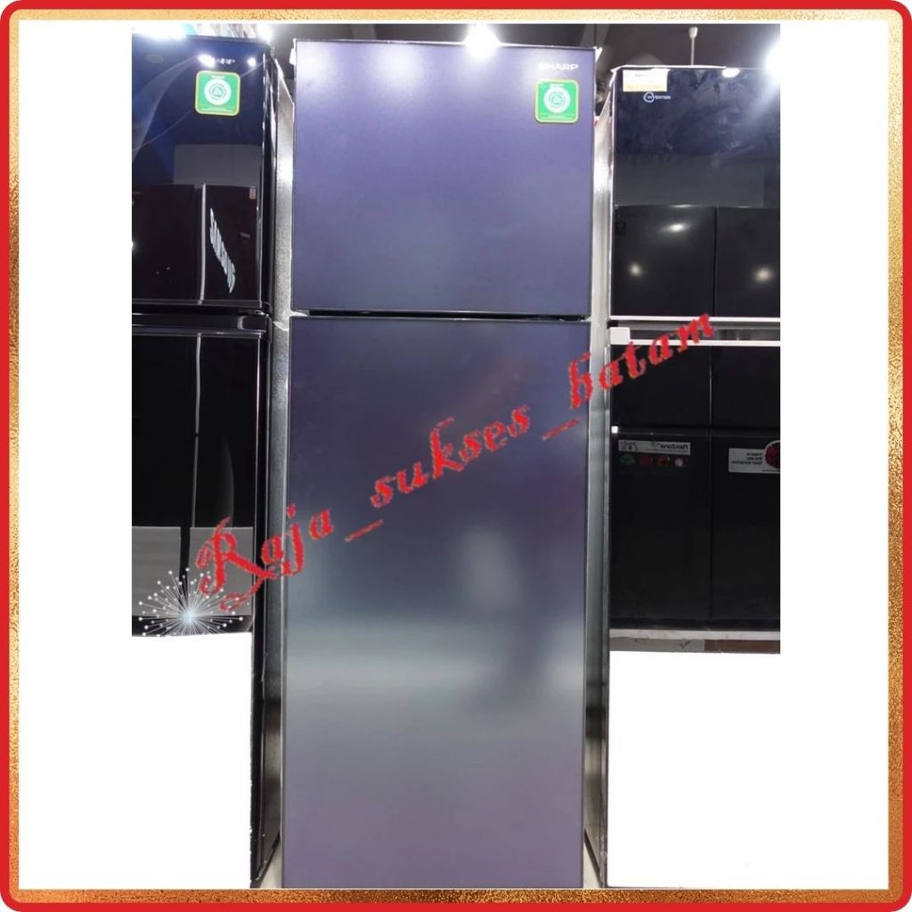 KULKAS SHARP 2 PINTU SJ-326XG-CP / SJ-326XG GLASS DOOR BATAM