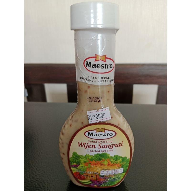 

Maestro wijen sangrai/saus wijen 100/237ml