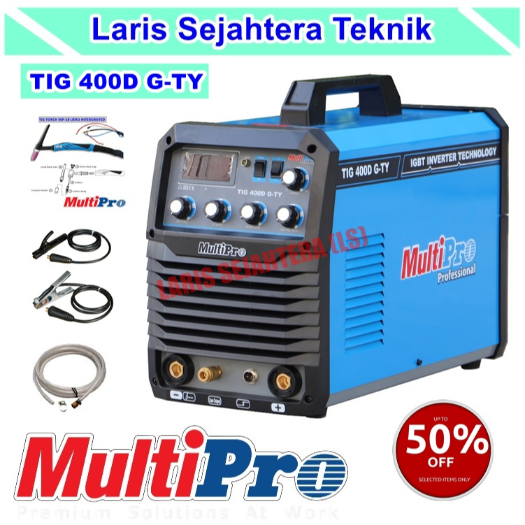 Mesin las argon alumunium stainless steel multipro TIG 400 G-TY - trafo las argon - inverter las alu