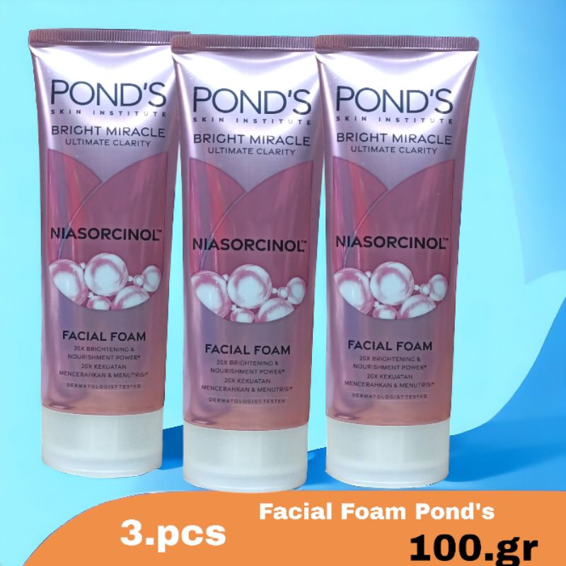 Facial Foam Pond's Bright Miracle 100gr | Niasorcinol Foom 100g X3pcs