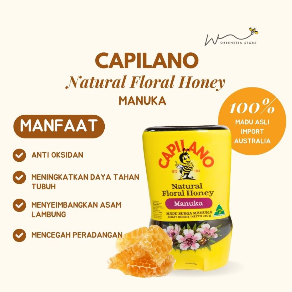 

Capalino Natural Floral Honey Madu Manuka 100% Madu Australia Murni