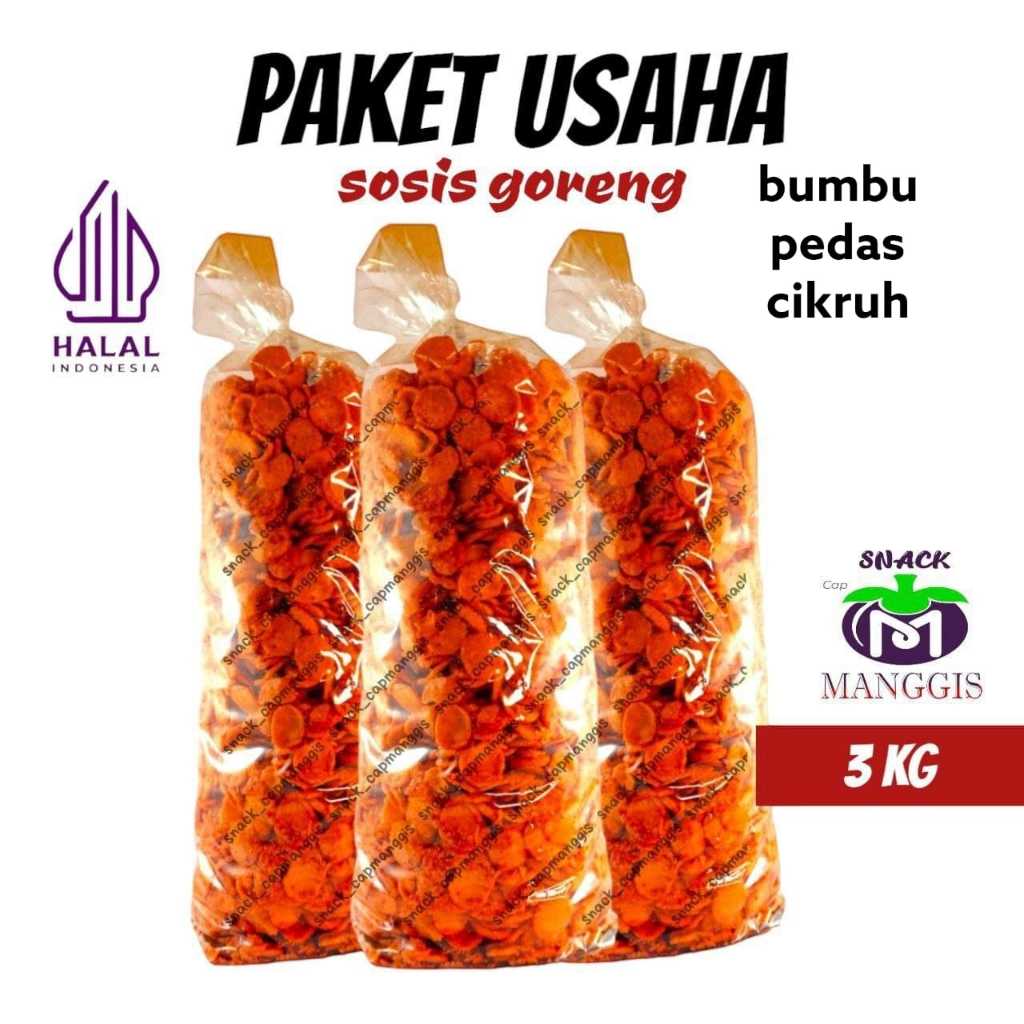 

Paket Usaha 3 Kg Sosreng Bumbu Pedas Cikruh / Sosis Goreng Viral / MANGGISRAYA / Pedas Cikruh