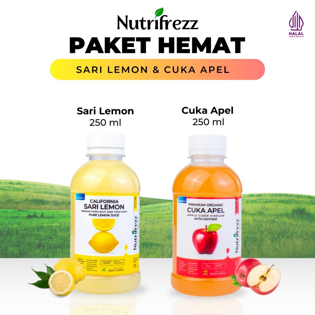 

Nutrifrezz Paket 2in1 Cuka Apel Sari Lemon 250ML