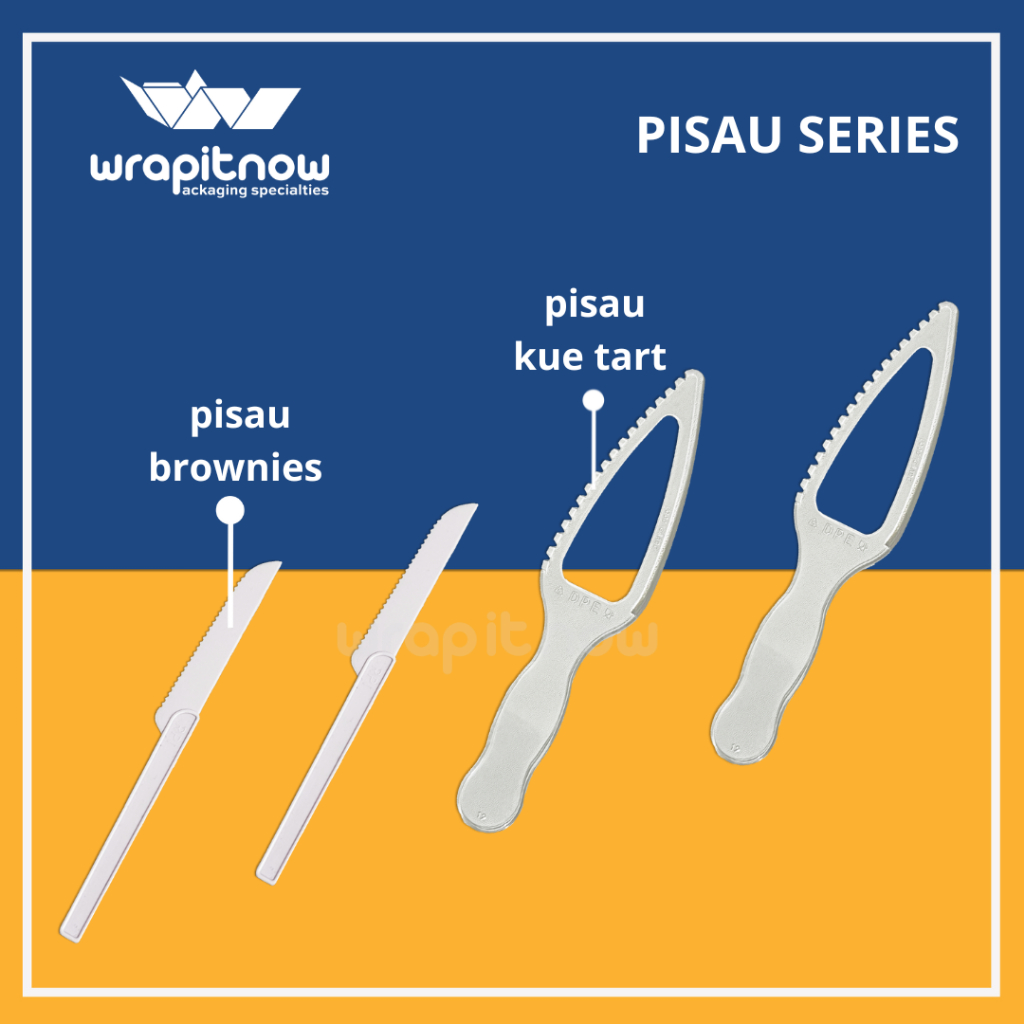 (1 Pack) Pisau Plastik Pisau Brownies Pisau Kue Tart Pisau Plastik Bening Pisau Plastik Putih
