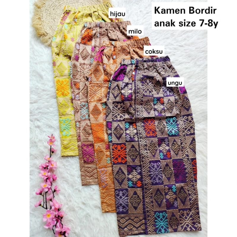 Kamen Bordir Anak / Kamen Jadi Anak Cewek Bali