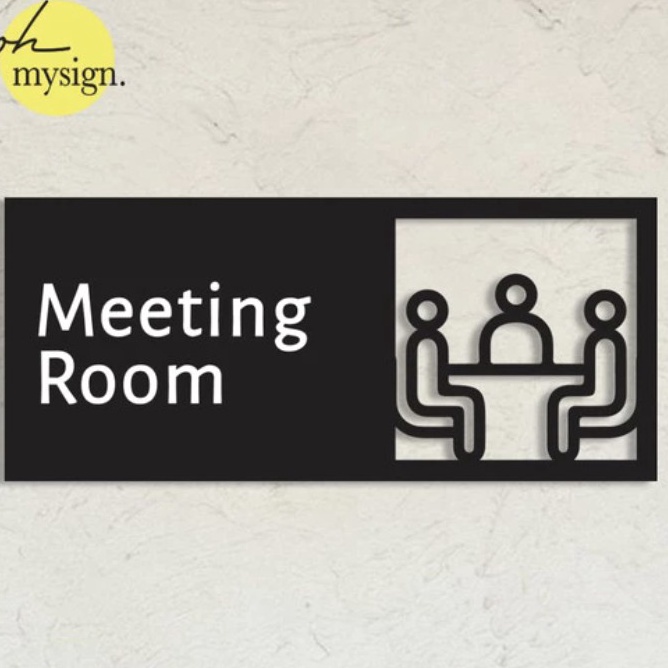 

KODE T65E Meeting Room Sign Akrilik Acrylic Sign Ruang Meeting Modern