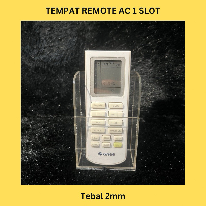 

Tempat remote ac akrilik 1 slot 2mm