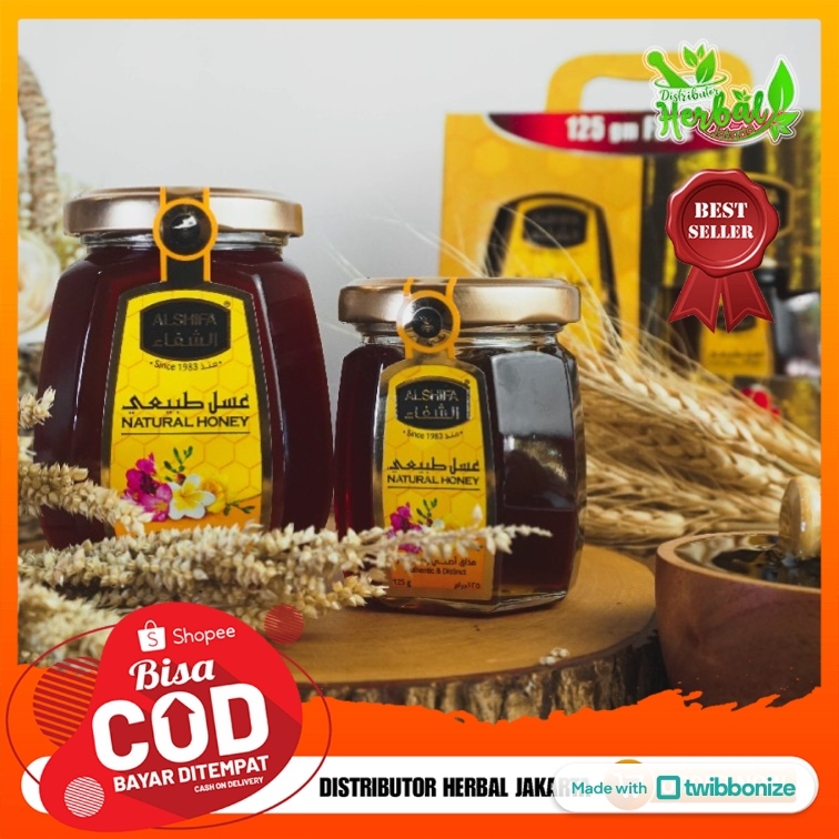 

Madu Arab ALSHIFA PAKET PROMO 500+125gram / Madu Murni Al shifa 500 GR Free 125 GR 100% Original