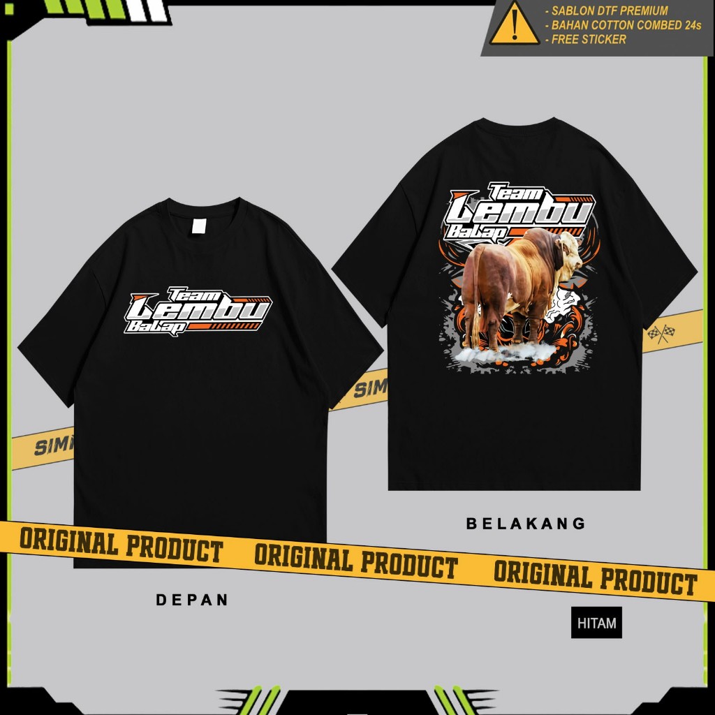 Kaos SAPI BALAP New Simental Pesona Lembu Tshirt Peternak Milenial Indonesia