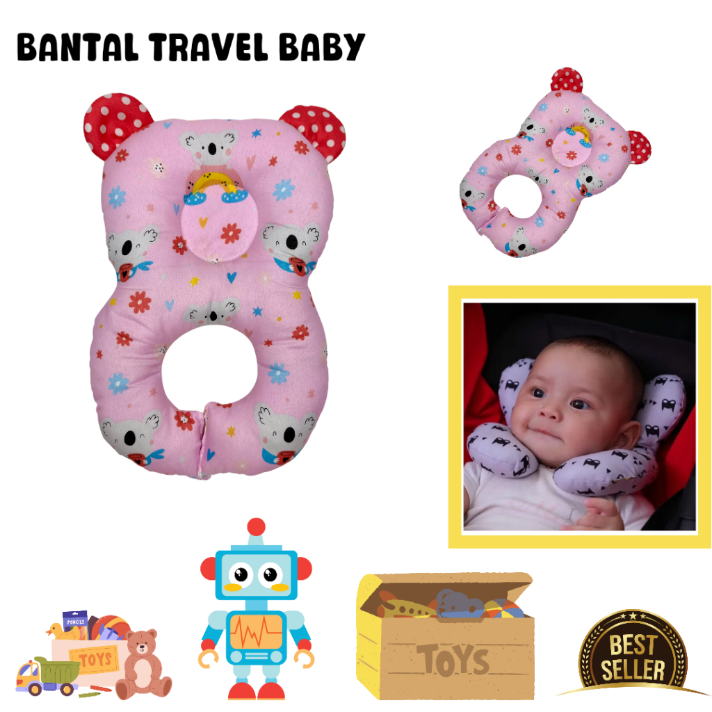 Grosir Bantal Travel Bayi Katun Micro/Bantal Bayi/Bantal Peyang Leher/Bantal Leher