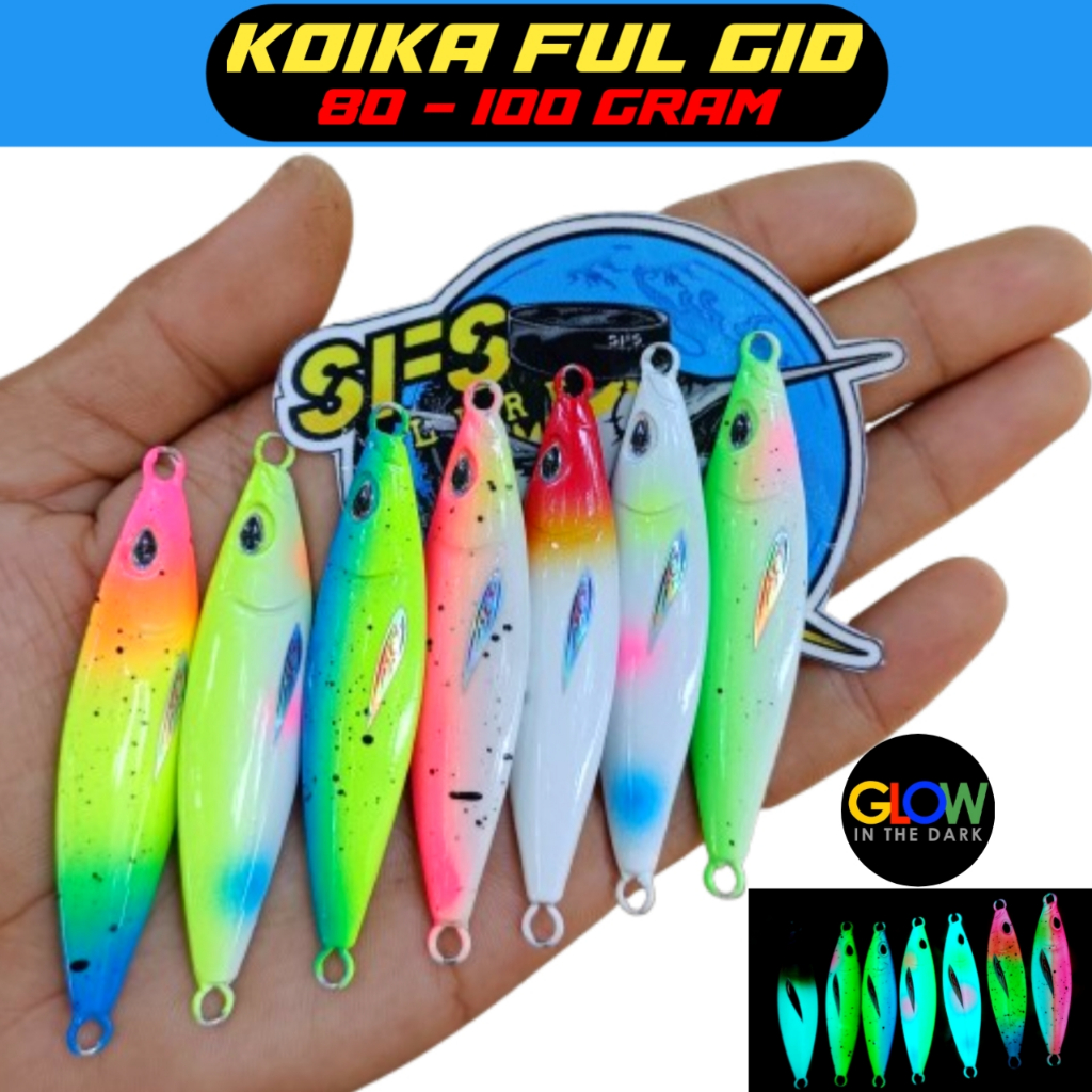 Metal jig 100gram 80gram FUL GID metal jig 100gram metal jig 80gram metal jig koika full gid micro j