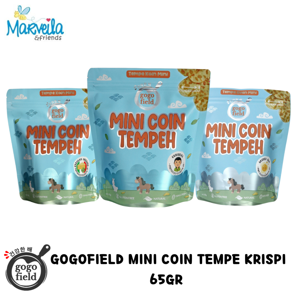 

Gogofield Crunchy Tempeh 65gr / Tempe Krispi / Mini Koin Temppe Non MSG