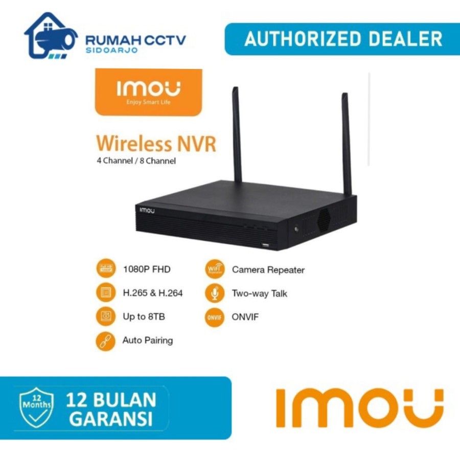 NVR Imou CCTV IP Camera Recorder Wireless 8 Channel