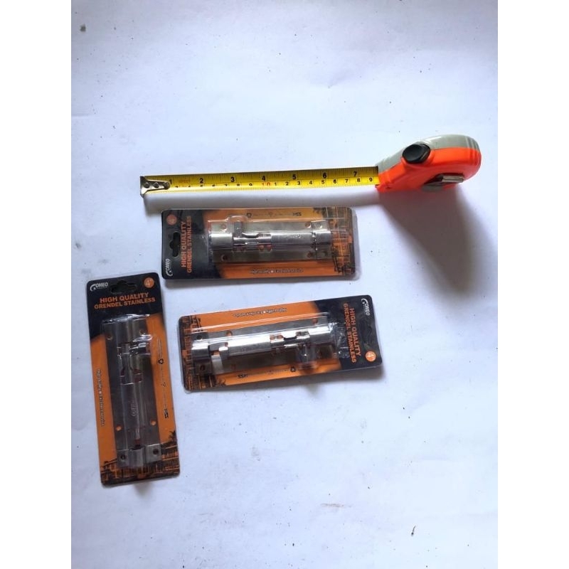 ￼Grendel STAINLESS STEEL 4” . TEBAL . Slot pintu kunci pintu stainless steel GOMEO