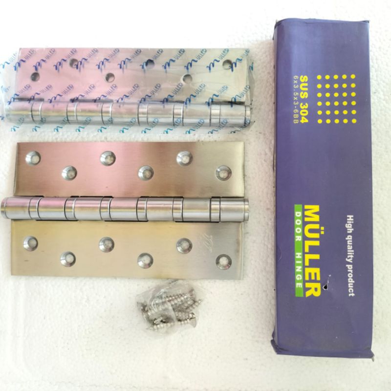 [1 Pasang] Engsel Muller  6" | Engsel stainless steel | Engsel tebal 6 dim