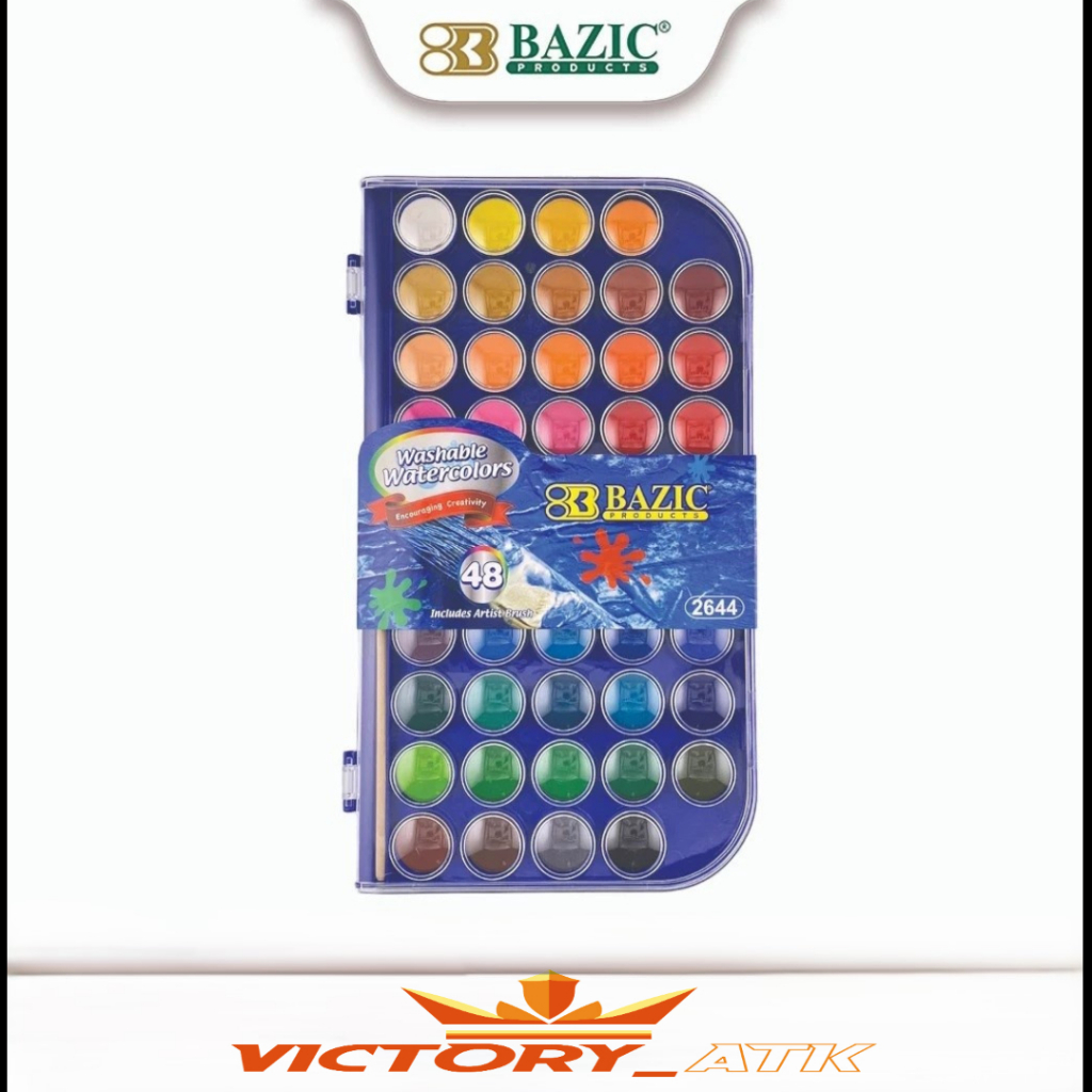 

Cat Air Watercolor Washable and Brush Bazic Set 48 Warna - Cat Air