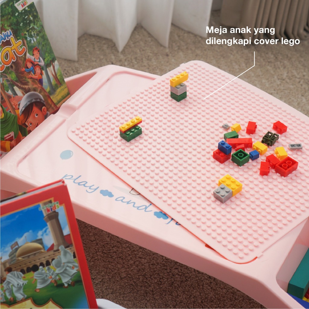 Technoplast Baby Bear Meja Bermain dan Belajar Cover Lego set of 2 Pc