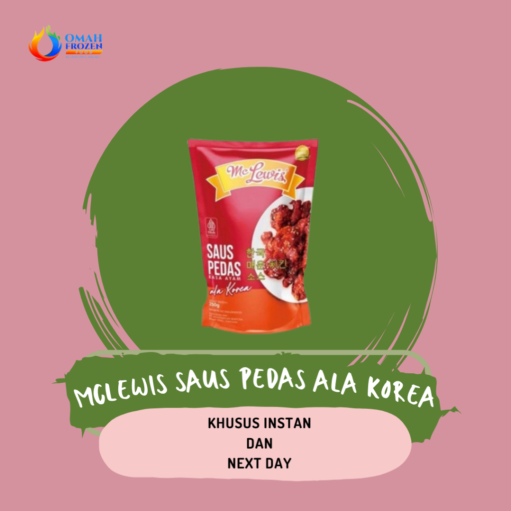 

Mclewis Saus Pedas Rasa Ayam Ala Korea (KHUSUS INSTANT & NEXT DAY)