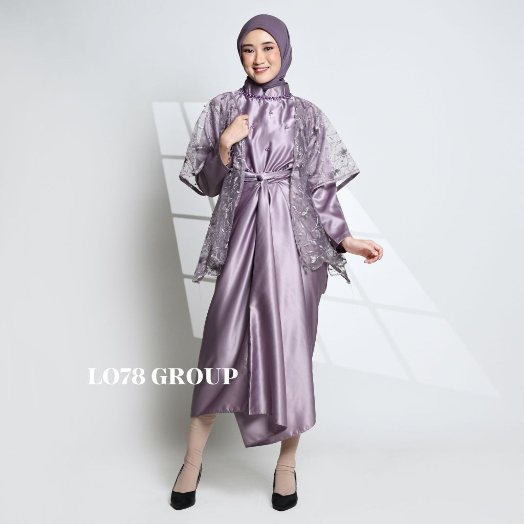 TERMURAH - ADA JUMBO / NAIRA DRESS SATIN MAXMARA SILK MODEL LILIT GAMIS SATIN POLOS MUTIARA KAFTAN I