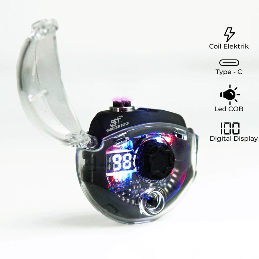 Suksestech Senter Korek Elektrik Fidget Spinner 3 Mode Cahaya Free USB D76