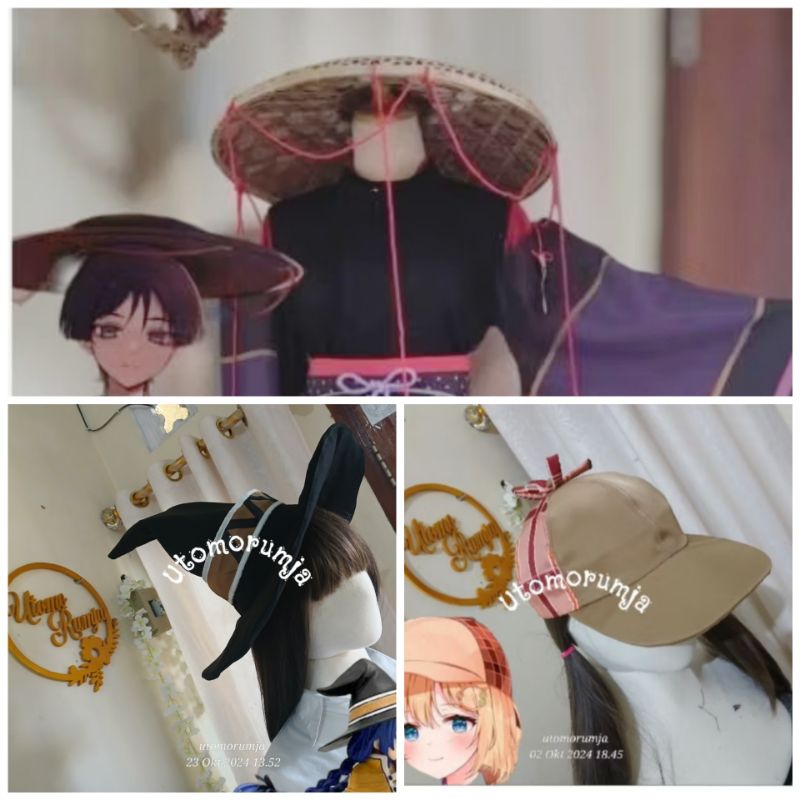 utomorumja topi cosplay caping scaramouche/topi mushoku/topi amelia watson