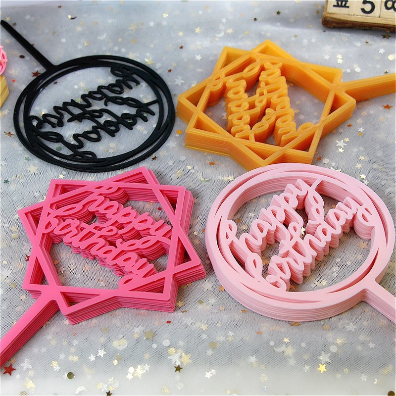 ( 10 PCS)  Cake Topper Happy birthday Paket Hemat