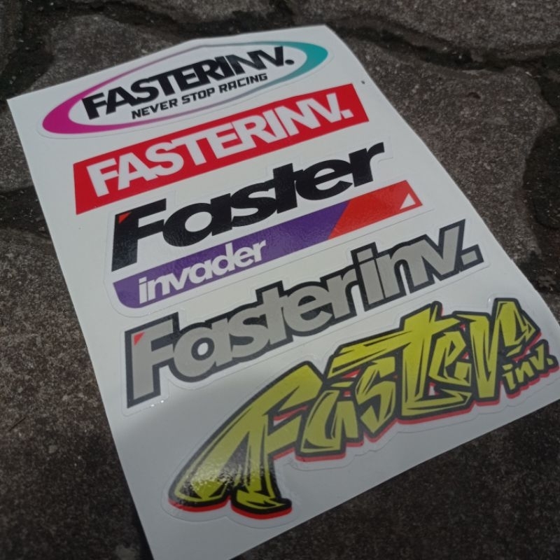 New. stiker Faster Invader
