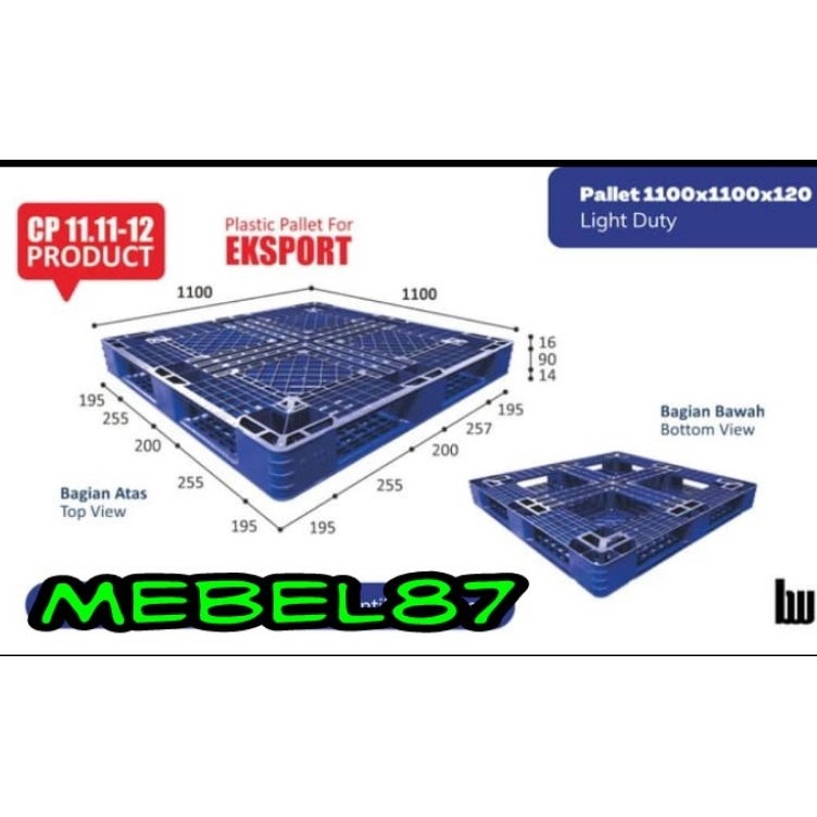 

KODE D25O PALET PLASTIK BARU 111112 WARNA BIRU