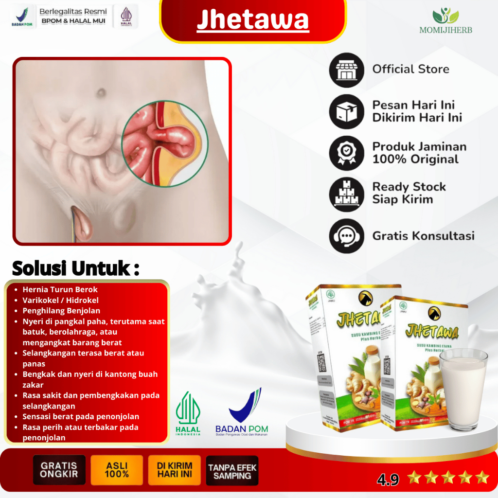 JHETAWA SUSU KAMBING ETAWA Obat Hernia Turun Berok, Obat Turun Berok Pria, Obat Turun Berok Wanita, 