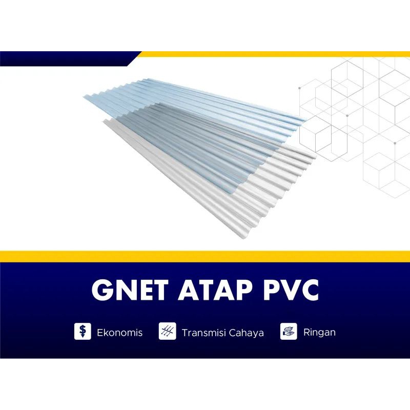 Fiber Atap Transparan PVC GNET FIBER GELOMBANG ATAP PLASTIK