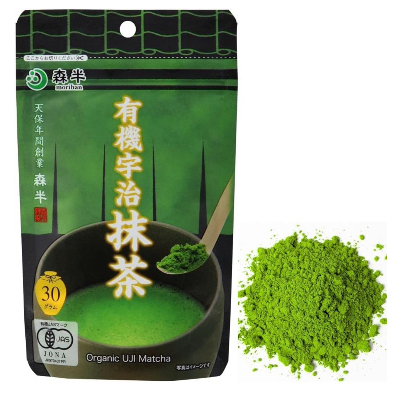 

Mori Han (Morihan) Organic kyoto Uji Matcha ceremonial grade 1.1 oz (30 g) Bag