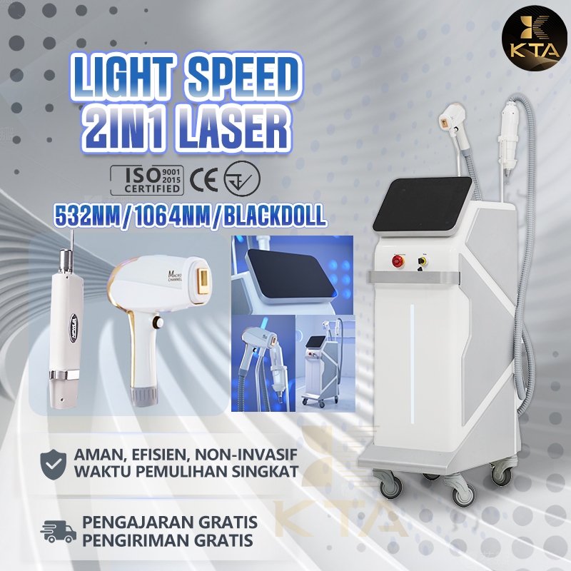 Multifungsi Ipl laser hair removal alat 2in1 Pico laser picosecond black doll wajah hair removal per