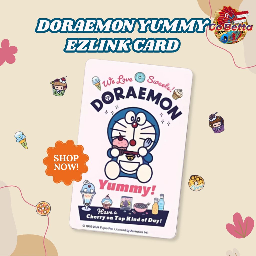 🇮🇩 Doraemon SimplyGo EZ-Link Card MRT Bus Ez Link Cards Doraemon We Love Sweets Yummy SimplyGo Ezlin