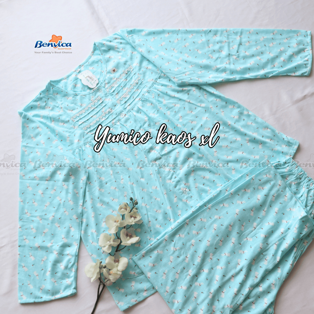 BAJU TIDUR PIYAMA LENGAN PANJANG XL YUMICO  KAOS PREMIUM