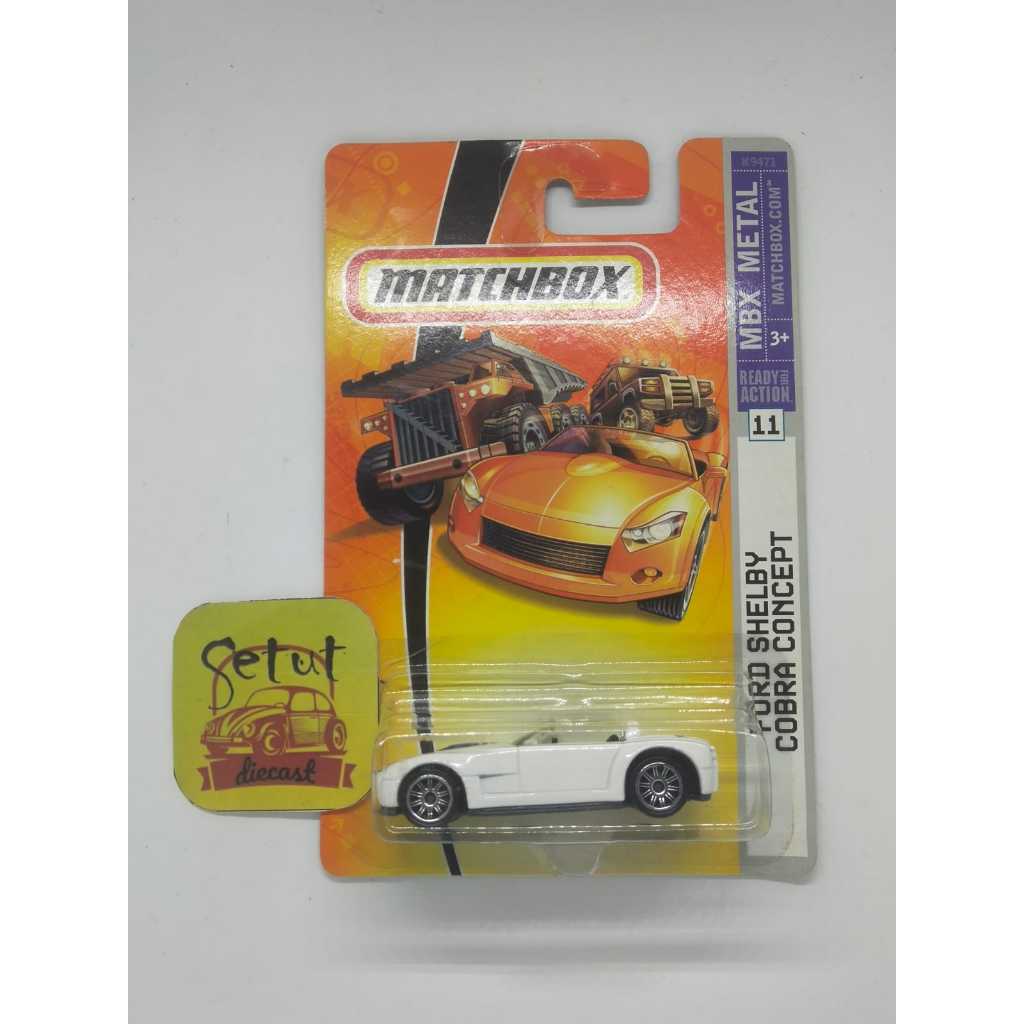 MATCHBOX NON HOT WHEELS FORD SHELBY COBRA CONCEPT OLD CARD PUTIH WHITE